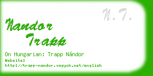 nandor trapp business card