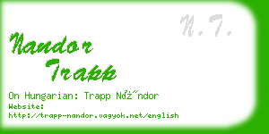 nandor trapp business card